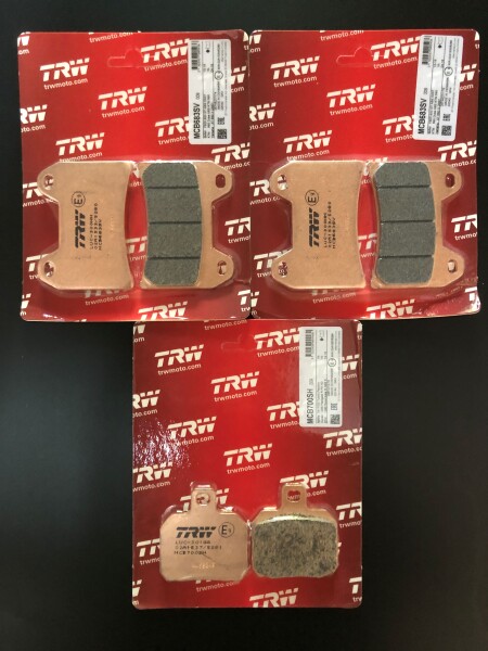3 X TRW Lucas Bremsbeläge vorn+hinten MCB683SV MCB700SH für Ducati 796 Monster Bj.2011-2014