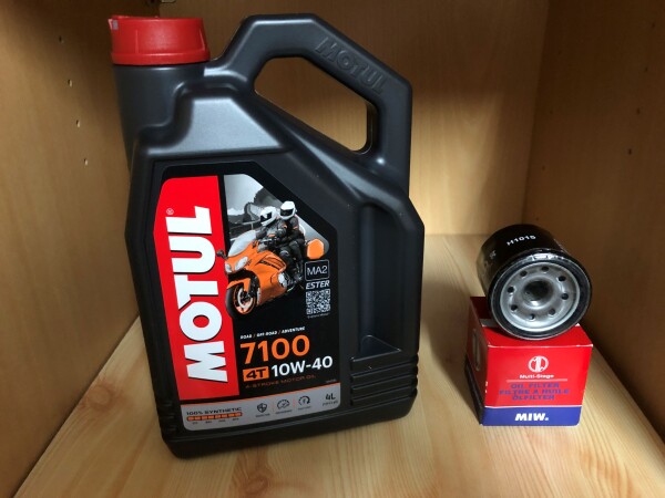 Ölwechselset MOTUL Öl + Ölfilter MIW für Kawasaki ZX12R Bj.2000-2006