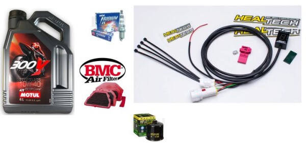 Leistungssteigerung+TUNING Set+Inspektionsset MOTUL Öl+Ölfilter+BMC+NGK IRIDIUM+Ganganzeige+Entdrosselung für Suzuki GSX-R 1000 Bj.2005-2008