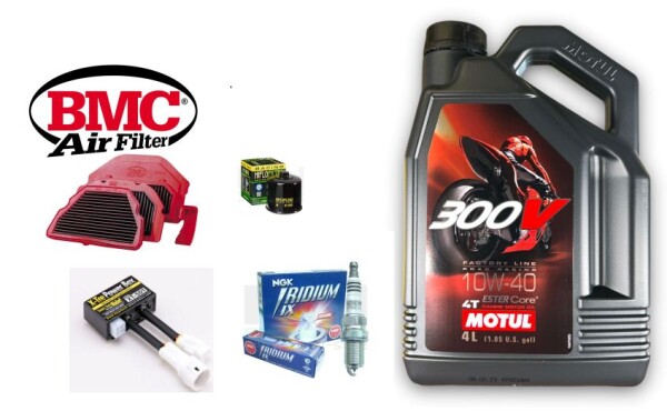 Leistungssteigerung+TUNING Set+Inspektionsset MOTUL Öl+Ölfilter+BMC+NGK IRIDIUM+PowerBox für Suzuki GSX-R 1000 Bj.2005-2008