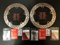 2 X Brembo Bremsscheiben Bremsbeläge Floater vorne...
