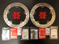 2 X Brembo Bremsscheiben Bremsbeläge Floater vorne...