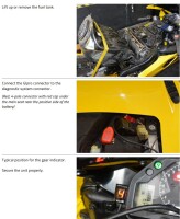 Ganganzeige GPDT-H01 GIpro DS-series G2 für Honda CBR600RR Bj.2003-2023 gear indicator