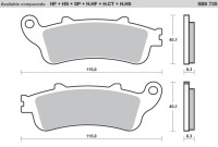 2 X SBS Bremsbeläge vorn 735HS Honda XL 1000 V...