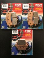 3 X EBC Bremsbeläge vorn+hinten Sinter FA447HH...