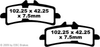 3 X EBC Bremsbeläge vorn+hinten Sinter FA447HH...