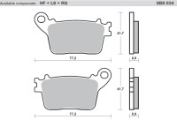 1 X SBS Bremsbeläge hinten 834LS für Suzuki...