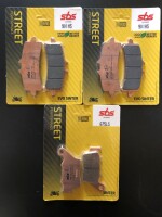 3 X SBS Bremsbeläge vorn+hinten 901HS 675LS für...