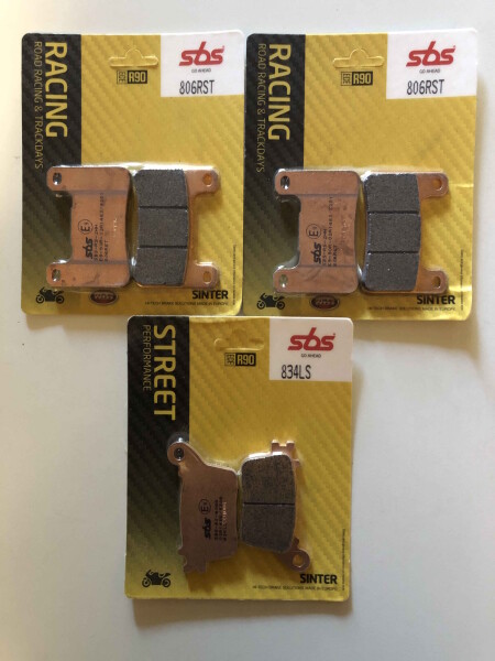 3 X SBS Bremsbeläge vorn 806RST 834LS für Suzuki GSX-R 1000 Bj.2009-2011 K9 L0 L1 WVCY