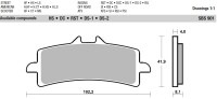 2 X SBS Bremsbeläge vorn 901HS für Aprilia 1100...
