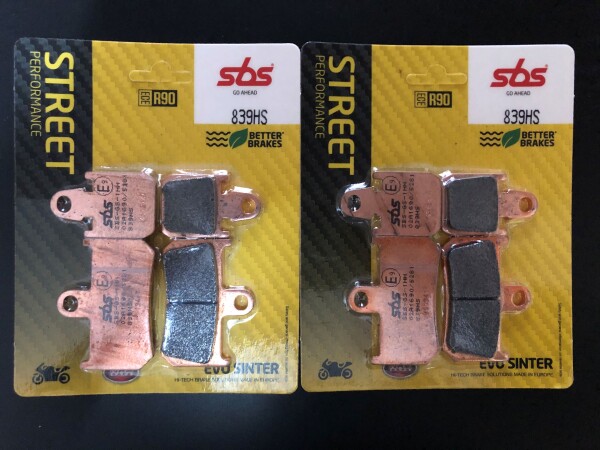2 X SBS Bremsbeläge vorn 839HS für Yamaha MT-01 1700 Bj.2007-2012