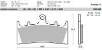 2 X SBS Bremsbeläge vorn 686RST für Suzuki...