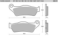 3 X SBS Bremsbeläge vorn+hinten 901RST 671LS für Ducati 950 DesertX -Rally Bj.2022-2024