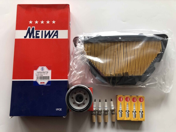 Inspektionskit Luftfilter+NGK+Ölfilter für Yamaha YZF R1 RN12 -SP Bj.2004-2006