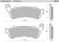 2 X SBS Bremsbeläge vorn+hinten 828HS 657LS für...