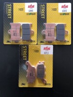 3 X SBS Bremsbeläge vorn+hinten 634HS 657LS für...