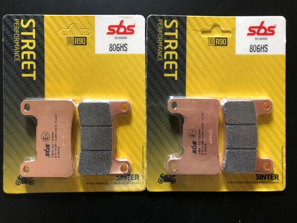 2 X SBS Bremsbeläge vorn 806HS für Kawasaki ZX10R Bj.2008-2015