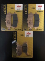 3 X SBS Bremsbeläge vorn+hinten 841HS 657LS für...