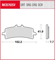 Bremsbeläge TRW Lucas 2X vorn MCB792SV für Moto Morini 750 Corsaro -Sport Bj.2024