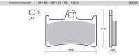 Bremsbeläge SBS 2X vorn 634RST für Yamaha XV 1700 Road Star Warrior Bj.2003-2005