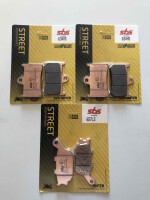 3 X SBS Bremsbeläge vorn+hinten 634HS 657LS für...