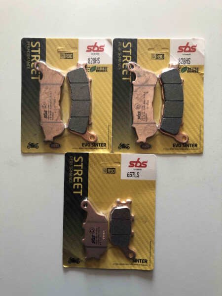 Bremsbeläge SBS 3X vorn+hinten 828HS 657LS für Honda CB1300 SA ABS Bj.2005-2013