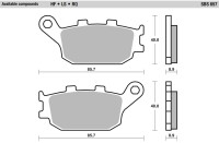 Bremsbeläge SBS 3X vorn+hinten 828HS 657LS für Honda CB1300 SA ABS Bj.2005-2013