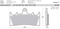 2 X SBS Bremsbeläge vorn 686RST für Kawasaki ZX6R 636 Bj.2002