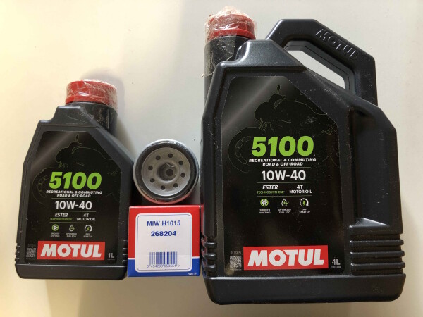 Ölwechselkit MOTUL Öl 5100 10W-40+Ölfilter für Yamaha XV 1900 A Midnight Star Bj.2011-2016