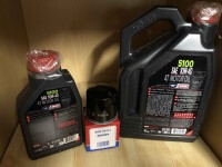 Ölwechselkit MOTUL Öl 5100 10W-40+Ölfilter für Yamaha XV 1900 A Midnight Star Bj.2011-2016