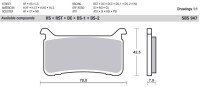 2 X SBS Bremsbeläge vorn 947SP Honda CB 1000 R, R+ NeoSportsCafe Bj.2018-2024