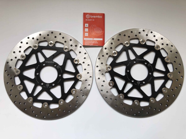 Bremsscheiben + Bremsbeläge Brembo 2X vorne 78B40888 für BMW S1000R, RR Bj.17-19,15-18