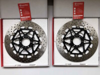 Bremsscheiben + Bremsbeläge Brembo 2X vorne 78B40888 für BMW S1000R, RR Bj.17-19,15-18