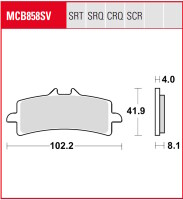 Bremsbeläge für Aprilia RSV4 1000 RR RF 15-21 1100 Factory Tuono V4 17-25 TRW Lucas MCB858SV vorn