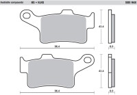 Bremsbeläge für alle CAN-AM 1330 Spyder Bj.2014-2025 SBS 900HS 948HS vorn+hinten
