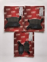 Bremsbeläge für Honda CBF 600 N, S, Bj.2004-2010 TRW Lucas MCB598 MCB634 vorn+hinten