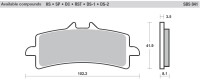 Bremsbeläge für Suzuki GSX-R 600 750 Bj.2011-2024 SBS 841HS vorn