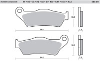 Bremsbeläge für Ducati Multistrada 1100 V4 RS Bj.2024-2026 SBS 841HS 671LS vorn+hinten