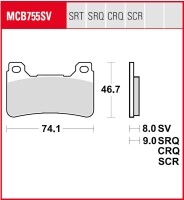 2 X TRW Lucas Bremsbeläge vorn MCB755SV Honda...