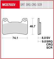 2 X TRW Lucas Rennbremsbeläge vorn MCB755CRQ Honda...
