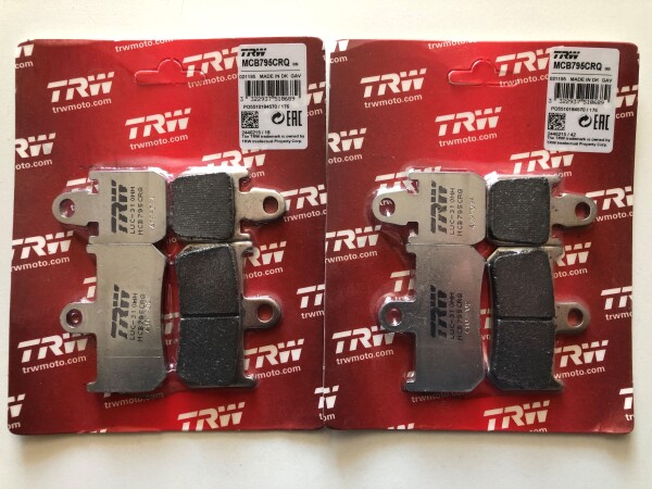 2 X TRW Lucas Rennbremsbeläge vorn MCB795CRQ Yamaha YZF R1 Bj.2007-2014 RN19 RN22