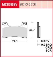 3 X TRW Lucas Bremsbeläge vorn+hinten MCB755SV...