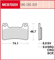 3 X TRW Lucas Bremsbeläge vorn+hinten MCB755SV...